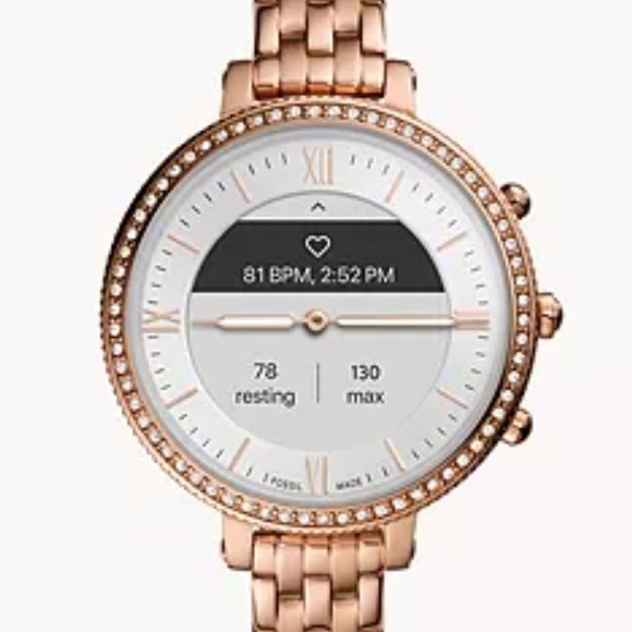 🚫SOLD🚫 Fossil Monroe hybrid watch in rose gold with extra band - NWT - Picture 2 of 16